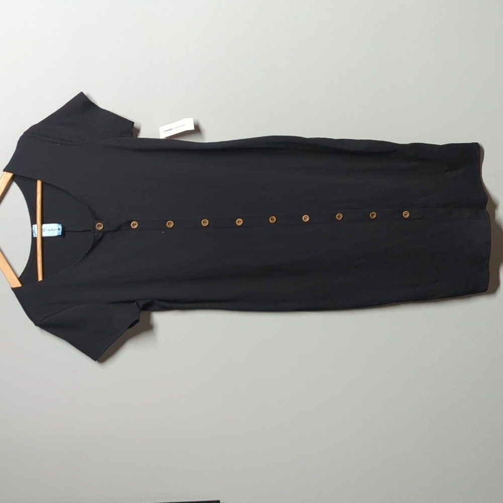 M.fasis size XL stretchy sheath dress black